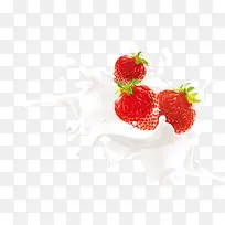 草莓牛奶素材