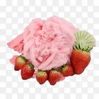 草莓牛奶甜食绵绵冰