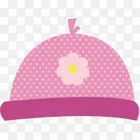粉色婴儿帽子