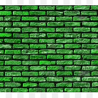 绿建筑纹绿色砖墙贴图