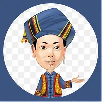 苗族手绘图案标志