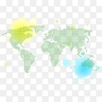 世界大洲分布波点图