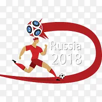 踢足球的人世界杯海报