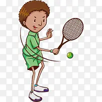 绿色少年网球比赛