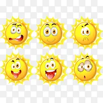矢量手绘太阳