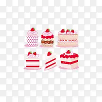矢量草莓小蛋糕