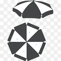 太阳伞剖面png矢量素材