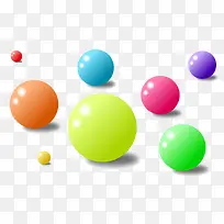 彩色球球悬浮漂浮物