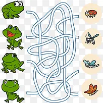 青蛙和昆虫连线