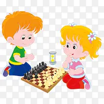 小孩下象棋