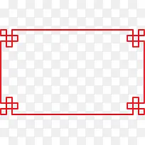 红色中国风花纹框架