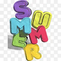 summer夏天英文艺术字