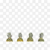 四个菠萝 免抠图