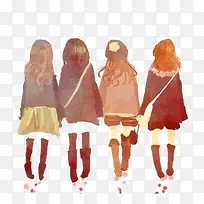 女生四个友谊