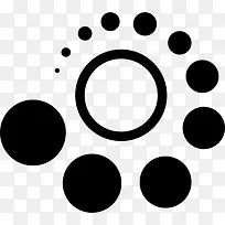 圆与点形成一个螺旋角度图标