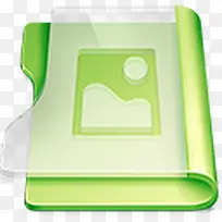 绿色照片文件夹桌面图标