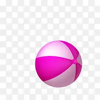 紫色沙滩皮球矢量图