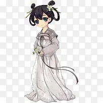 Q版卡通汉服少女