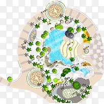 手绘室内建筑平面图
