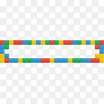 简约积木边框矢量图