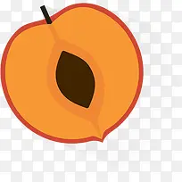 摄影橙黄色手绘水果苹果