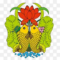 吉祥图案双鱼