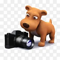 卡通狗照相机