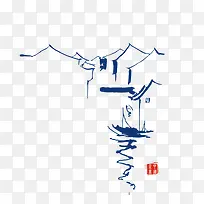 水墨江南简笔画
