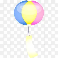摄影圆形红黄蓝条纹气球