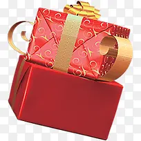 红色中式花纹礼盒包装设计