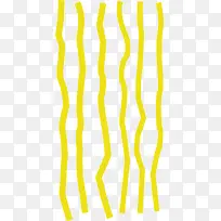 矢量手绘黄色线条