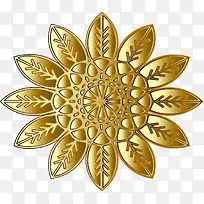 金色简约花朵
