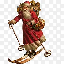 滑雪橇圣诞老人