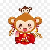 卡通猴子笑脸