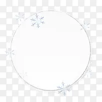手绘白色圆圈雪花图案