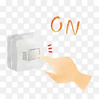 卡通打开开关标识