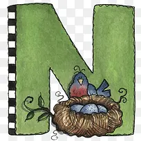 字母N与下蛋的鸡