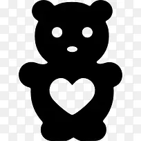 泰迪熊的心图标