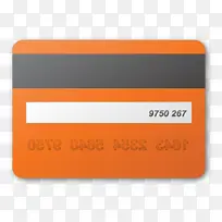 橙色信用卡图标