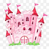 可爱粉色公主城堡