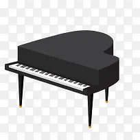 矢量黑色钢琴