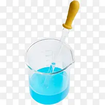 蓝色液体烧杯医疗