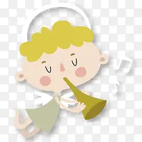 吹喇叭的男孩