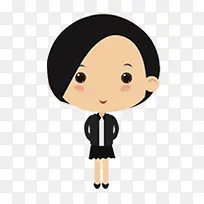 简单卡通美女