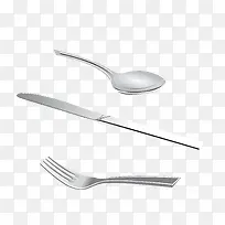 矢量图金属勺子叉子刀叉