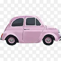 紫色卡通小轿车设计