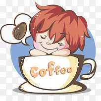 coffee卡通男孩