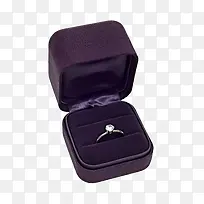 高贵紫色戒指首饰盒