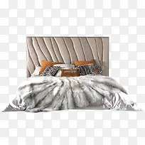 时尚大床卧室保暖舒适豹纹