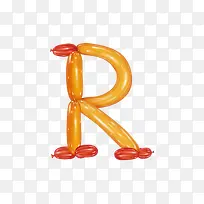 气球字母R